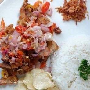 Crispy/tender Pork Belly Sambal Matah menu Souphoria, Bumbak