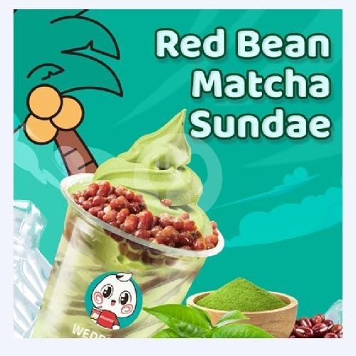 Red Bean Matcha Sundae menu Wedrink, Pejanggik