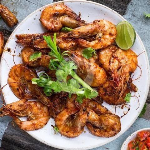Paket Nasi Udang Asam Garam / Salt And Sour Shrimp Rice Set menu Warung Kaya, Uluwatu