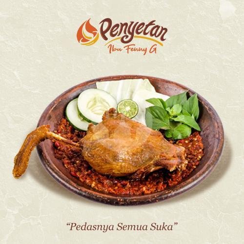 Bebek Paha Penyet menu Penyetan Ibu Fenny G, Cakranegara