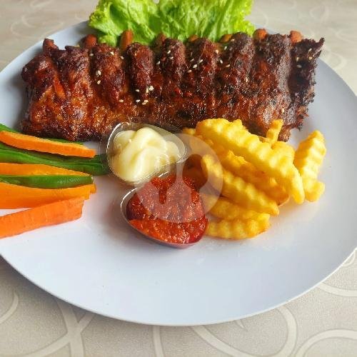 Iga Supernasi Kentang menu Babi Guling Singaraja Beras Merah Rendi, Tukad Pakerisan