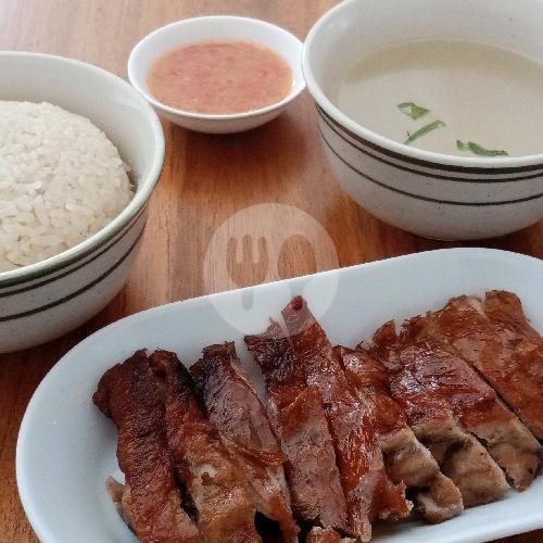 Nasi Ayam Hainan + BeBek Panggang menu Canton Chinese Food, Kerobokan