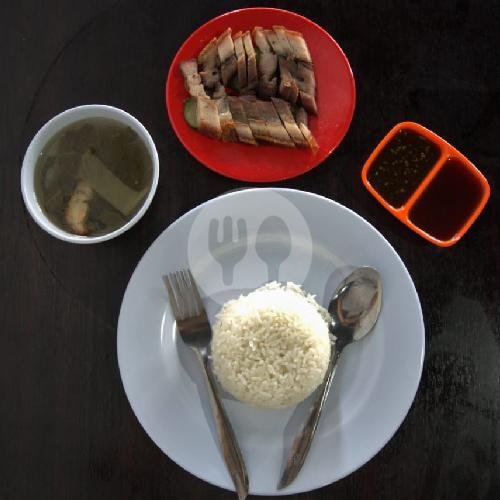 Nasi Putih Siobak / Babi Panggang menu Cha Sio Pui Ahui