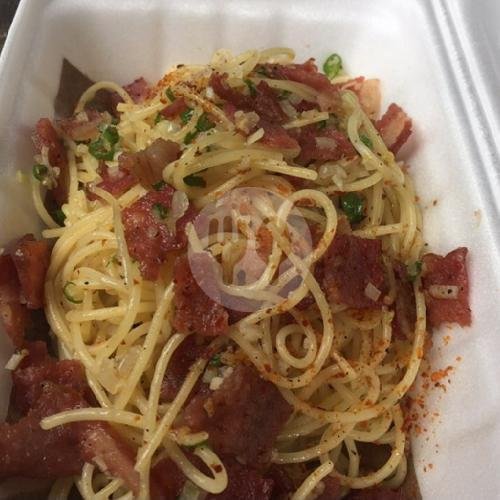Spaghetti Aglio Olio menu Ayam Geprek Kampoeng Dawas
