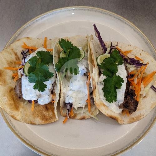 Tacos option Fish menu Three Steps Coffee, Uluwatu Raya