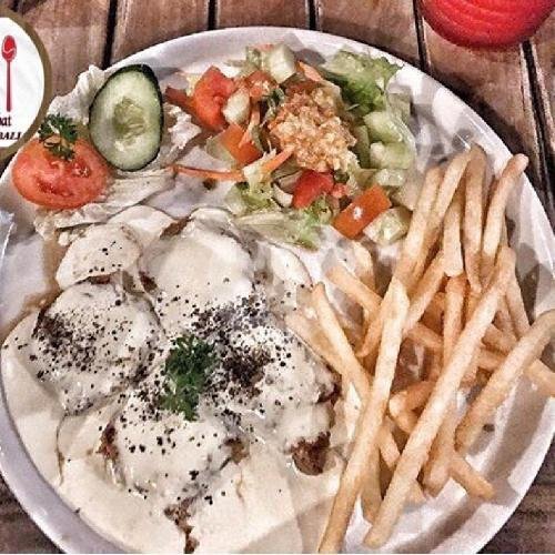 Cream Beef Peper(Free Ice Tea) menu Warung Sobat, Batu Belig