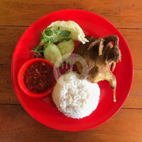 Nasi + Burung Puyuh Goreng menu Banyuwangi Echo, Canggu Raya