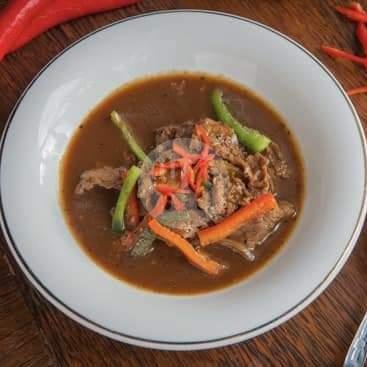Sapi lada hitam menu Warung Dedalu
