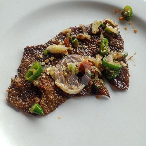 Nasi Dendeng Bakar Lado Ijo menu Pituah Bundo Masakan Padang