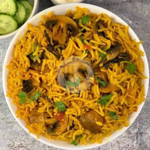 Basmathi Mushroom Biryani menu Uncle Muthu Indian Food, Kuta