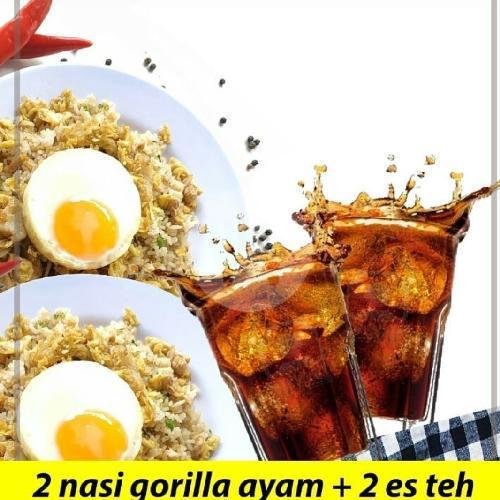 2 Nasi Goreng Gila Ayam + 2 Es Teh menu Nasi Goreng Gila Gorilla, Pulau Komodo