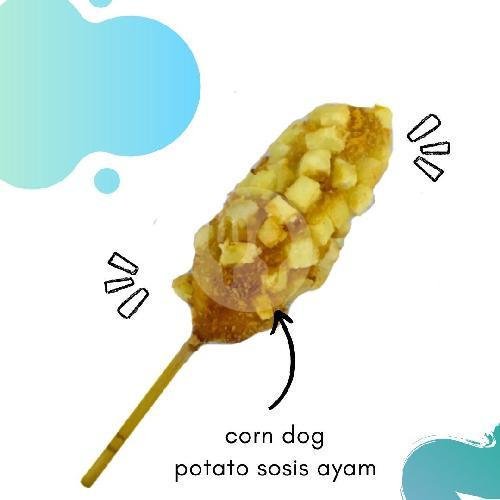 Corn Dog POTATO Sausage menu Namjajan Corn Dog & Churros, Pemogan Raya