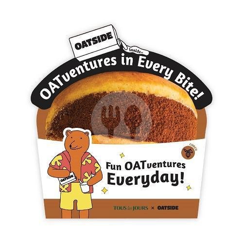 Oatside Frosty Choco Bun menu Tous Les Jours, Kuta Beachwalk Shopping Centre