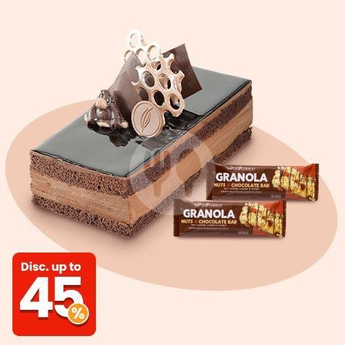 Cake + 2 Granola Nuts & Chocolate Bar menu Dapur Cokelat Denpasar, Gatot Subroto