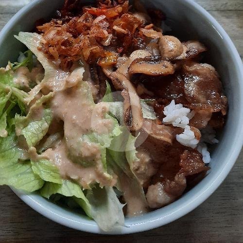 Salmon Ara And Spicy Tuna Rice Bowl menu Wagyu To Go, Jimbaran