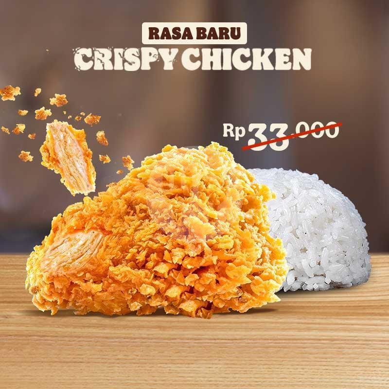 1 Ayam Crispy + Nasi menu Burger King, Legian