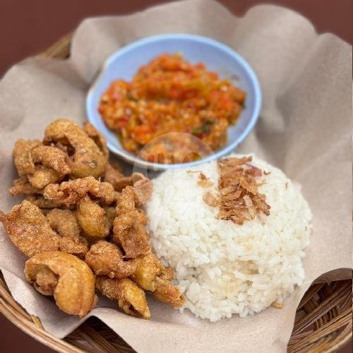 Nasi Kulit Ayam Syurga Sambel Korek menu Kedailisius, Kuta