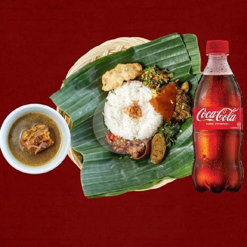 CokeComboDeals Nasi Babi Guling Biasa+Coca Cola 250ml menu Ocin Babi Guling dan Samsam