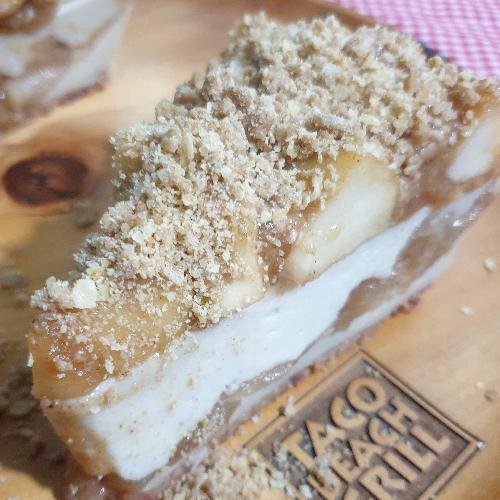 Apple Pie Crumble Cheesecake (vegan, gf) menu Taco Beach Mexican Grill, Seminyak