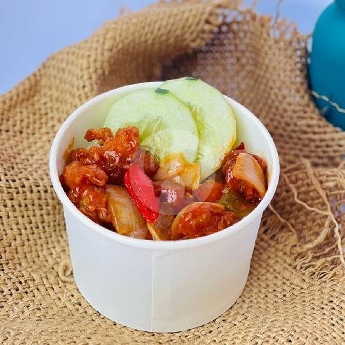 Ayam Asam Manis Rice Bowls menu Threestycake, Mengwi