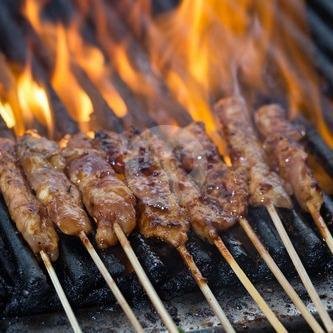 Chicken Sate menu Hog Wild, Batu Belig