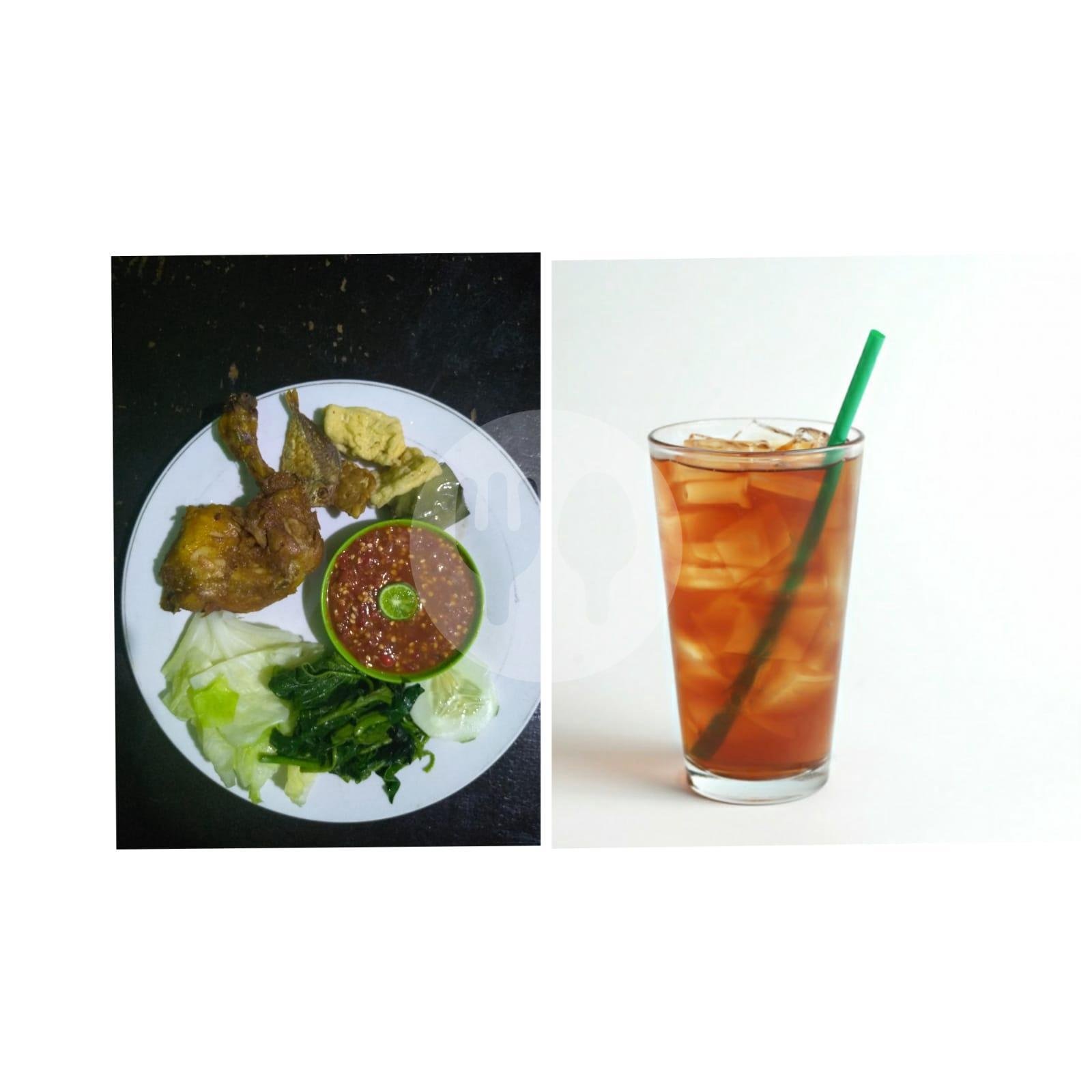 Ayam Paha + Nasi + Es Teh menu Nasi Tempong Bu Bella, Pemogan