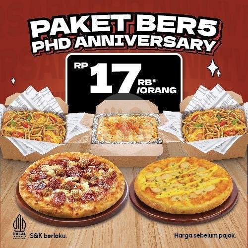 PHD Anniv Buat Ber-5 SERU menu Pizza Hut Delivery - PHD, Kerobokan