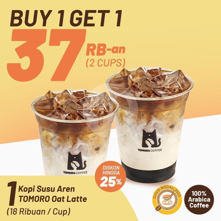 #Buy 1 Get 1 Kopi Susu Aren 2 menu TOMORO COFFEE, SPBU Jimbaran