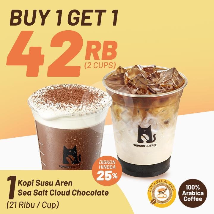 #Buy 1 Get 1 Kopi Susu Aren 1 menu TOMORO COFFEE, Epicentrum Mataram