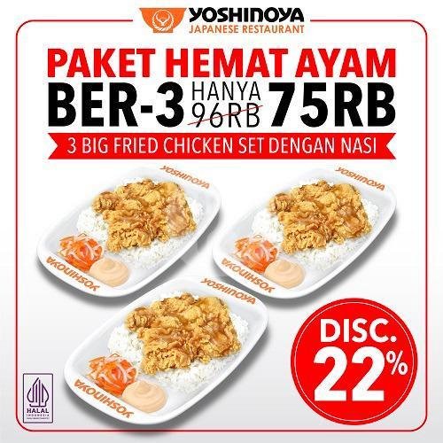 Promo Hemat Ayam menu YOSHINOYA BEEF BOWL, Kuta Square