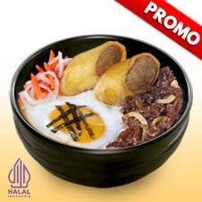 Beef + Egg Chicken Roll + Nasi + Egg menu HokBen, Lombok Epicentrum Mall
