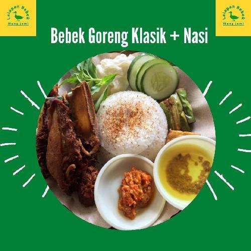 Bebek Goreng Klasik + Pilihan Sambel + Nasi (PNB) menu Lalapan Bebek Mang Jemi