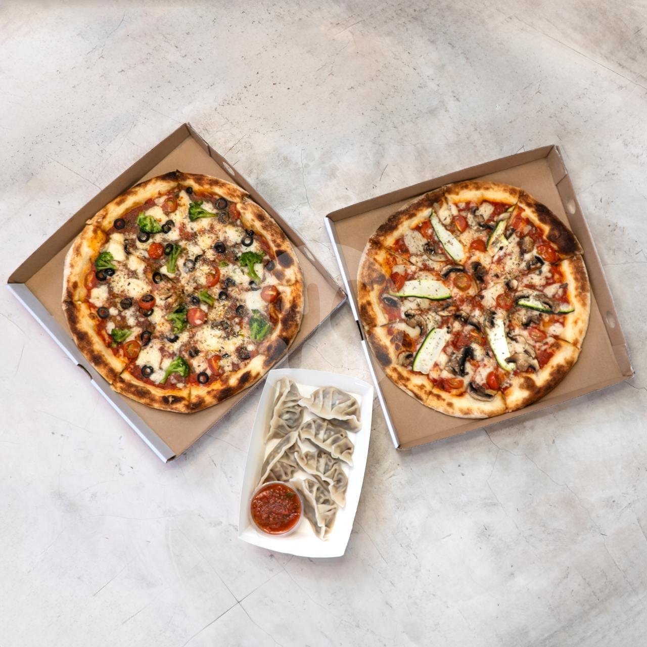 Combo 1 â€“ Vegan menu Pizza & Dumplings, Canggu