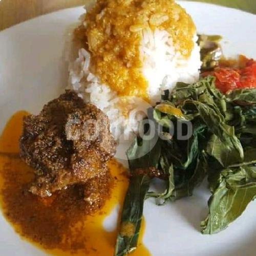 Nasi Ramas Ayam Rendang menu RM Uni Keke Masakan Padang, Tibung Sari