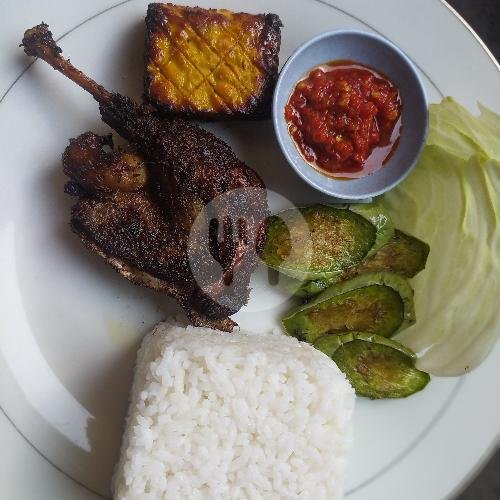 Nasi Bebek Bideng Sasak / Paha menu Warung Timber, Mataram Kota