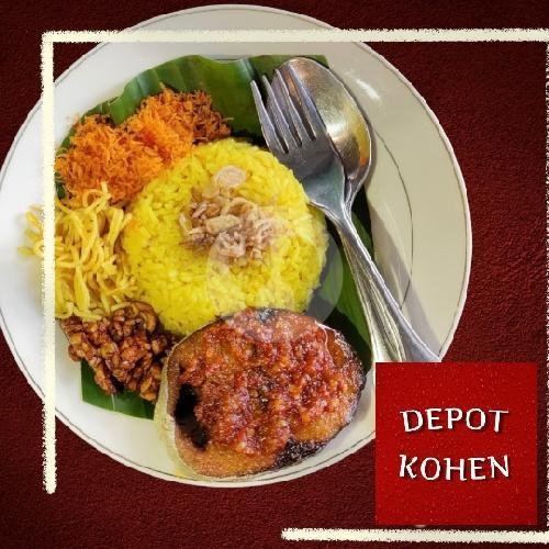 nasi kuning ikan menu Depot Kohen, Kebo Iwa Selatan