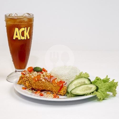 Paket Geprack A menu ACK Fried Chicken, New Kesambi