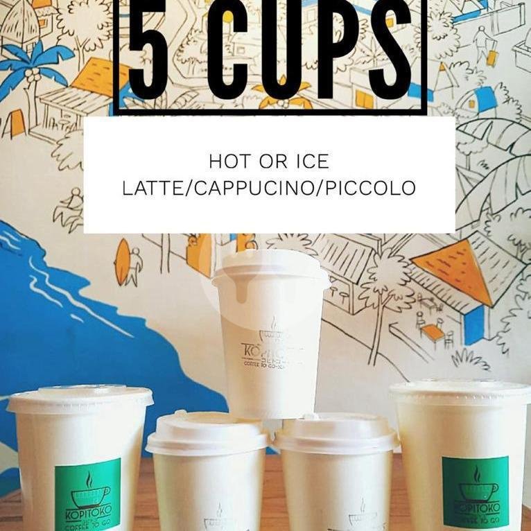 5 cups of coffee Hot / Cold menu Kopitoko, Seminyak