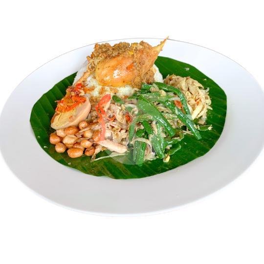 Nasi Campur Bali Ayam (Biasa) menu Nasi Campur Ayam Betutu Khas Gilimanuk Bu Raka, Buluh Indah