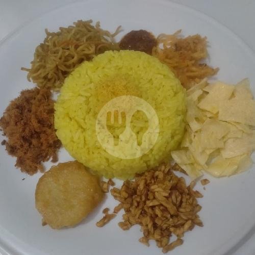 Nasi Kuning Abon Ayam Pedas menu Kuliner Angel Amber, Taman Griya