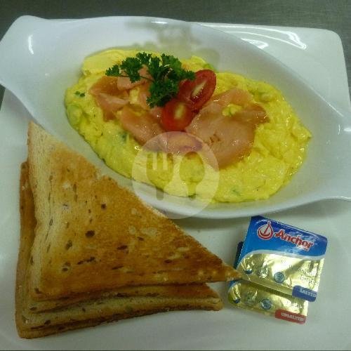 Salmon Scramble menu Temptations Bakery & Pantry, Mataram