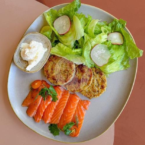Draniki Salmon menu ASAI Cafe, Pura Sekaang Jimbaran