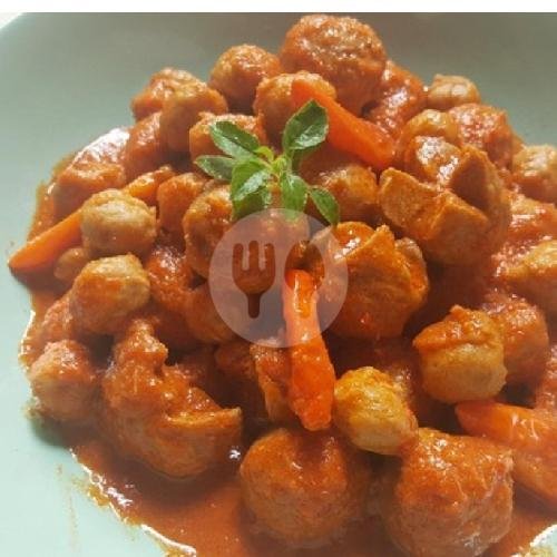 Bakso Rujakan Sapi menu Lalapan Neng Gelis, Bukit Sari