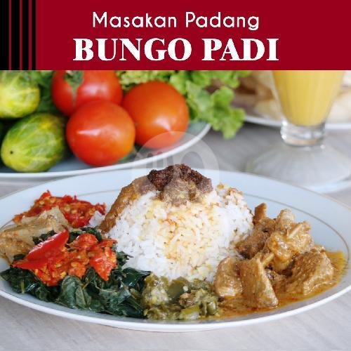 paket nasi Cincang dan es teh menu Rumah Makan Padang Bungo Padi, Canggu