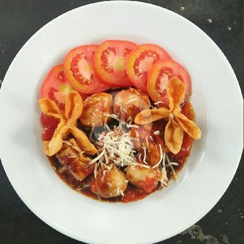 Bakso Ayam Rujakan + Keju menu Yamuna Bakso Balung Sapi, Gn. Agung