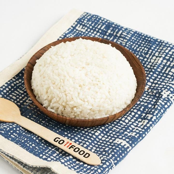Nasi Putih menu Iga Babi Bakar Permana, Teuku Umar Barat