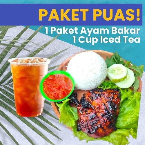 PUAS AYAM BAKAR menu Ayam Bakar Tiga Putra, Pemecutan