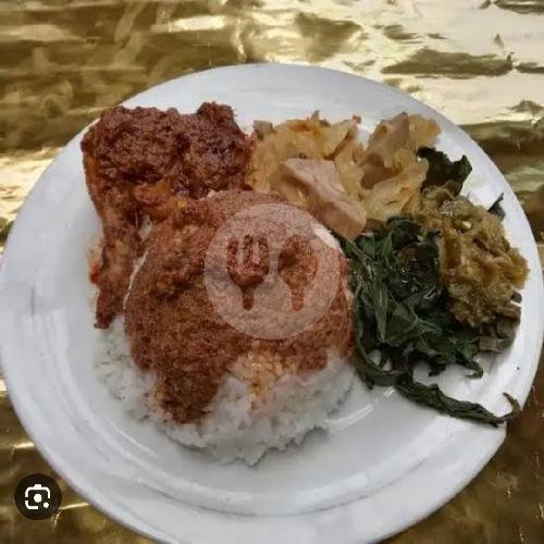 Nasi Padang Rendang Ayam menu Rumah Makan Padang Sutan Mudo