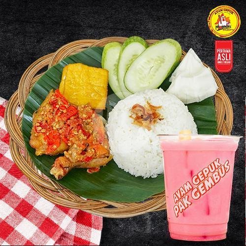 Paket ORI 3 menu Ayam Gepuk Pak Gembus, Tabanan Bali