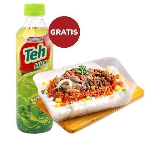 FREE DRINK! Yummy Choice Nasi Beef Yakiniku menu Point Coffee, Indomaret Ngurah Rai 2 Bdg